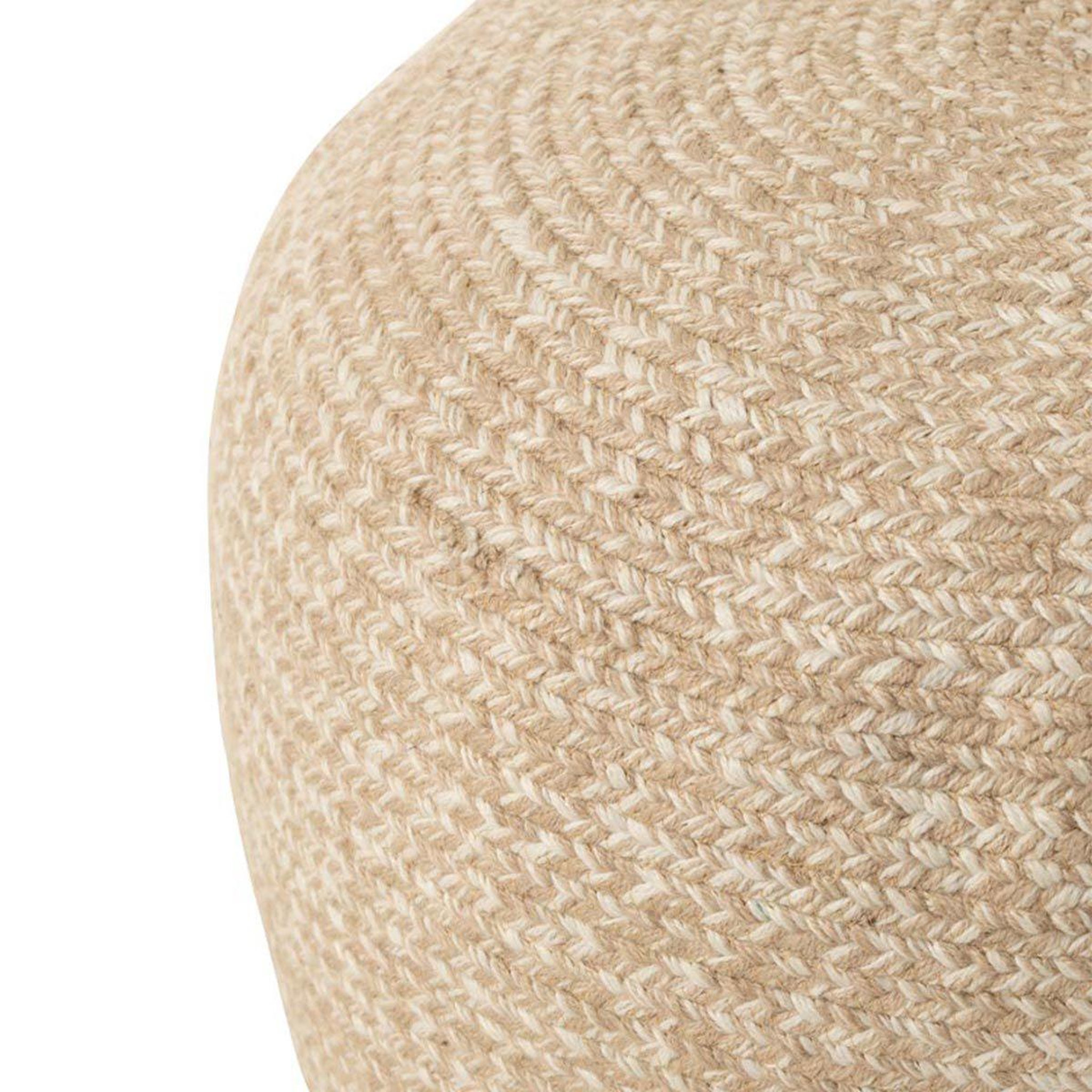 Voir la diapositive 2 : J-LINE Pouf design  miami  50cm naturel & blanc