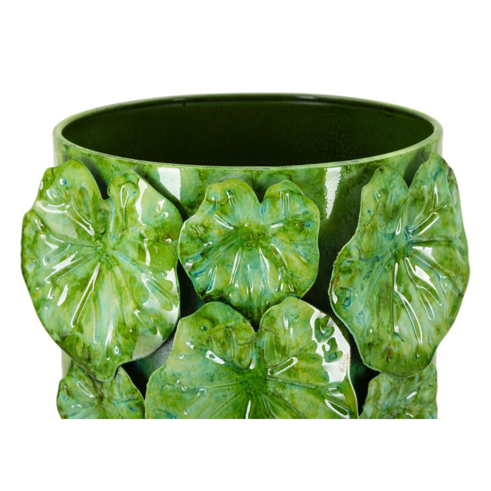 Voir la diapositive 4 : Paris Prix Vase design nénuphar  drop  46cm vert