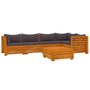 Voir la diapositive 2 : VIDAXL Salon de jardin 6 pcs avec coussins Bois d'acacia solide