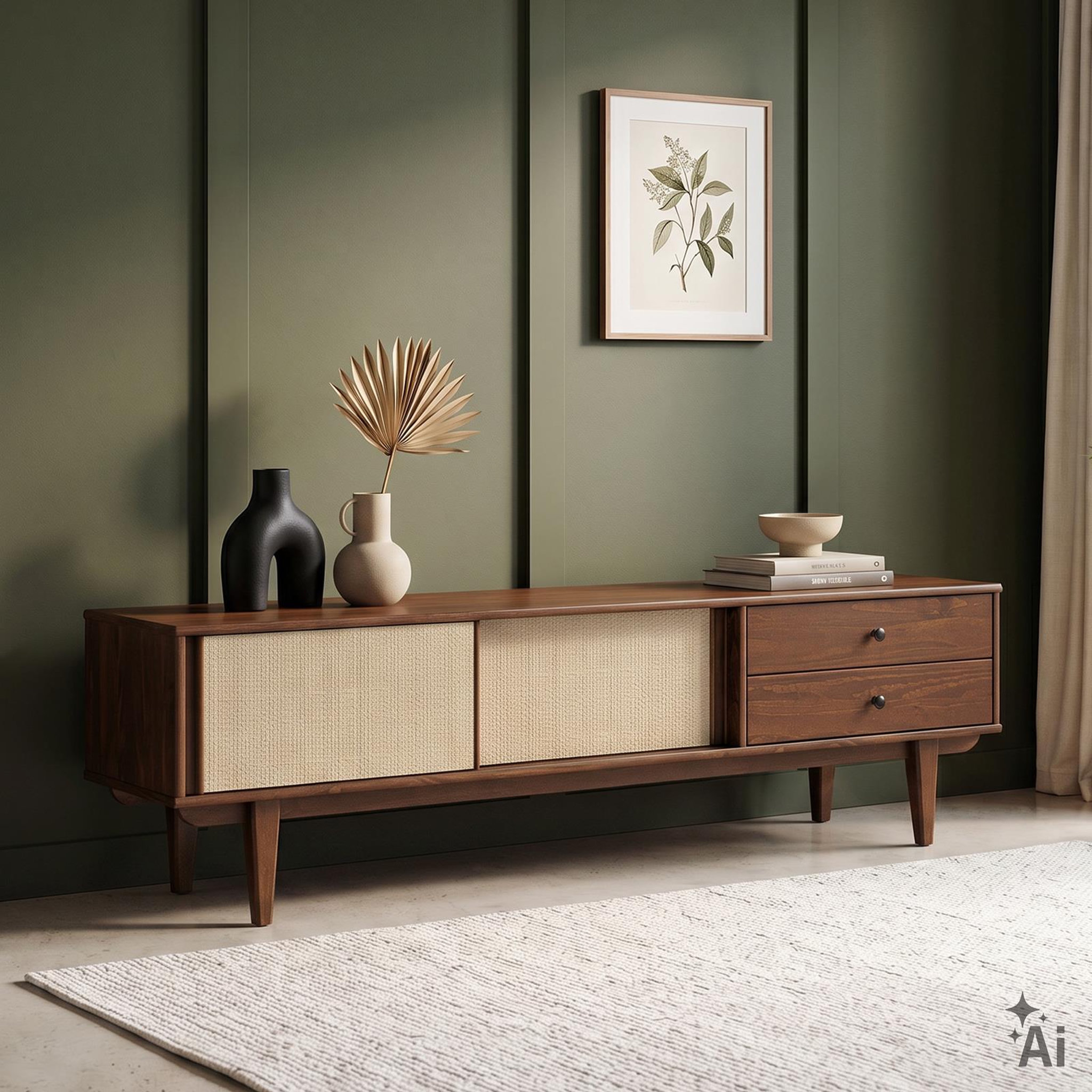 Voir la diapositive 3 : IDIMEX Meuble TV SIMONA L 175 cm en bois massif