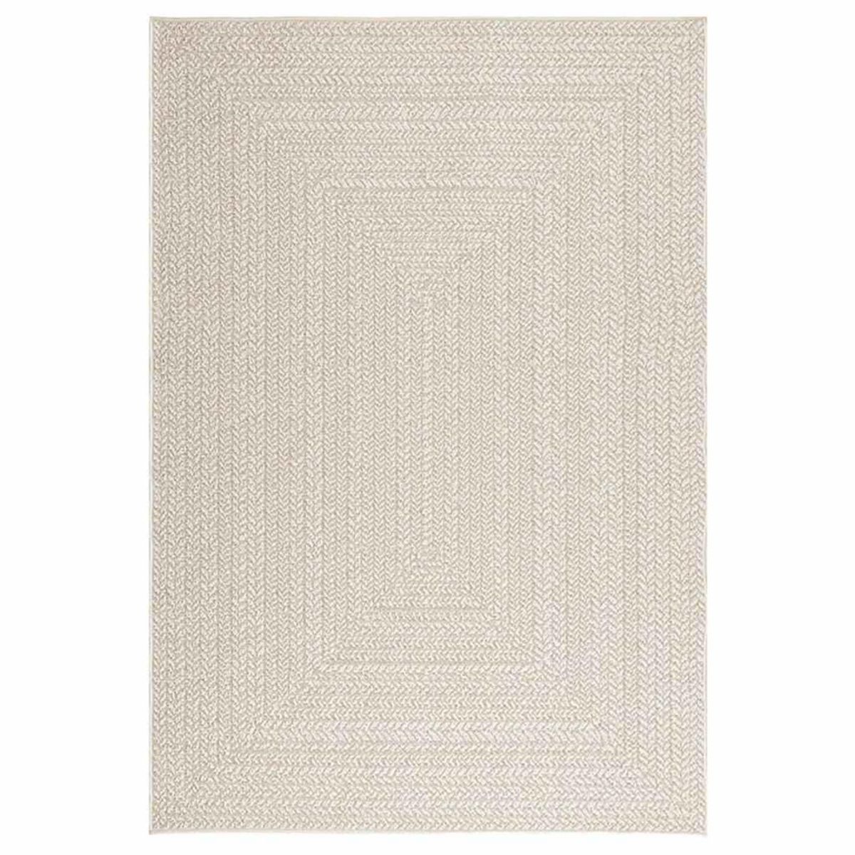VIDAXL Tapis ZIZUR creme 140x200 cm aspect de jute interieur exterieur