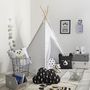 Voir la diapositive 5 : Atmosphera Kids Tipi Déco Enfant  Motifs  160cm Gris