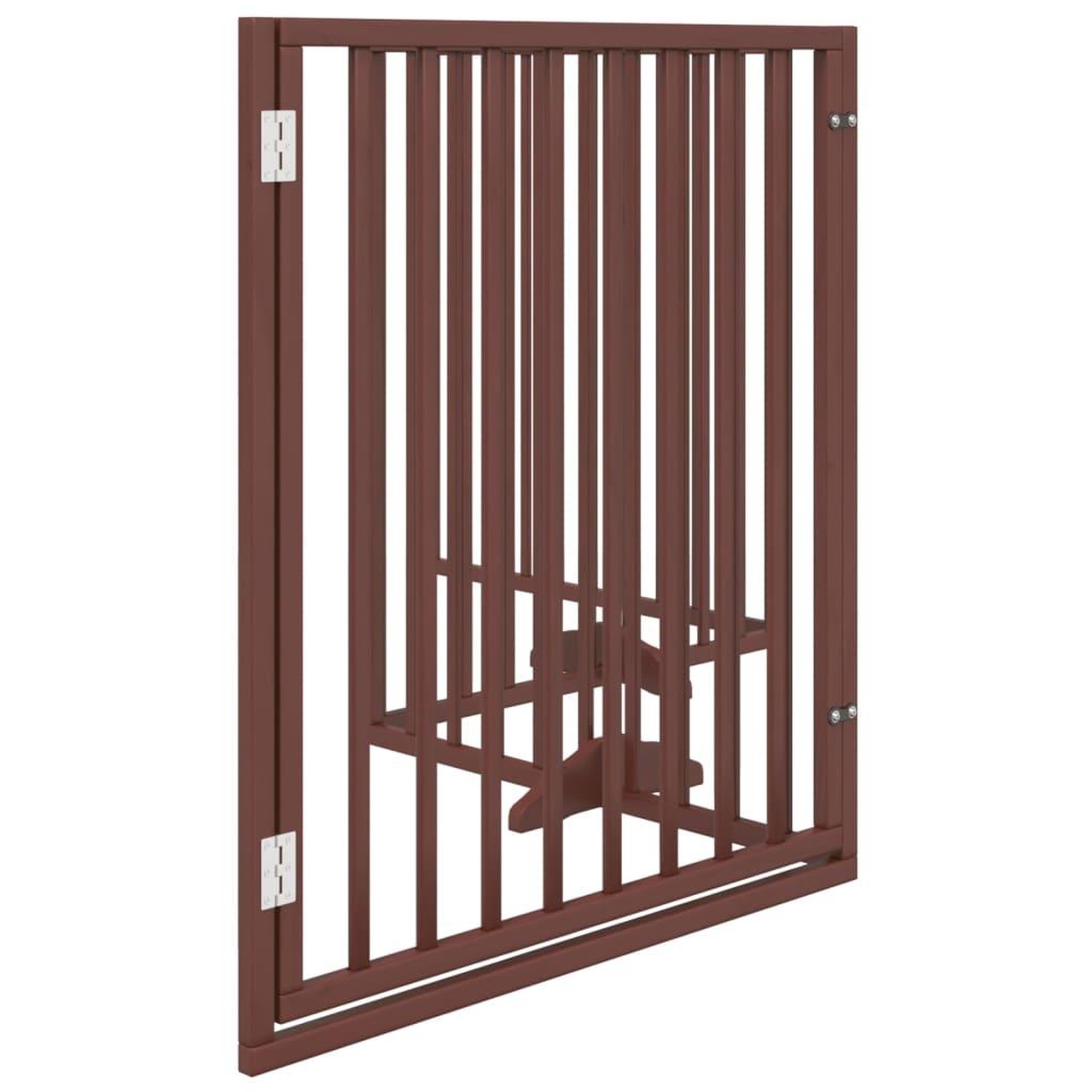 Voir la diapositive 5 : VIDAXL Barriere pour chiens avec porte 4 panneaux bois de peuplier