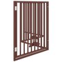 Voir la diapositive 5 : VIDAXL Barriere pour chiens avec porte 4 panneaux bois de peuplier