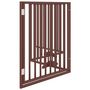 Voir la diapositive 5 : VIDAXL Barriere pour chiens avec porte 4 panneaux bois de peuplier