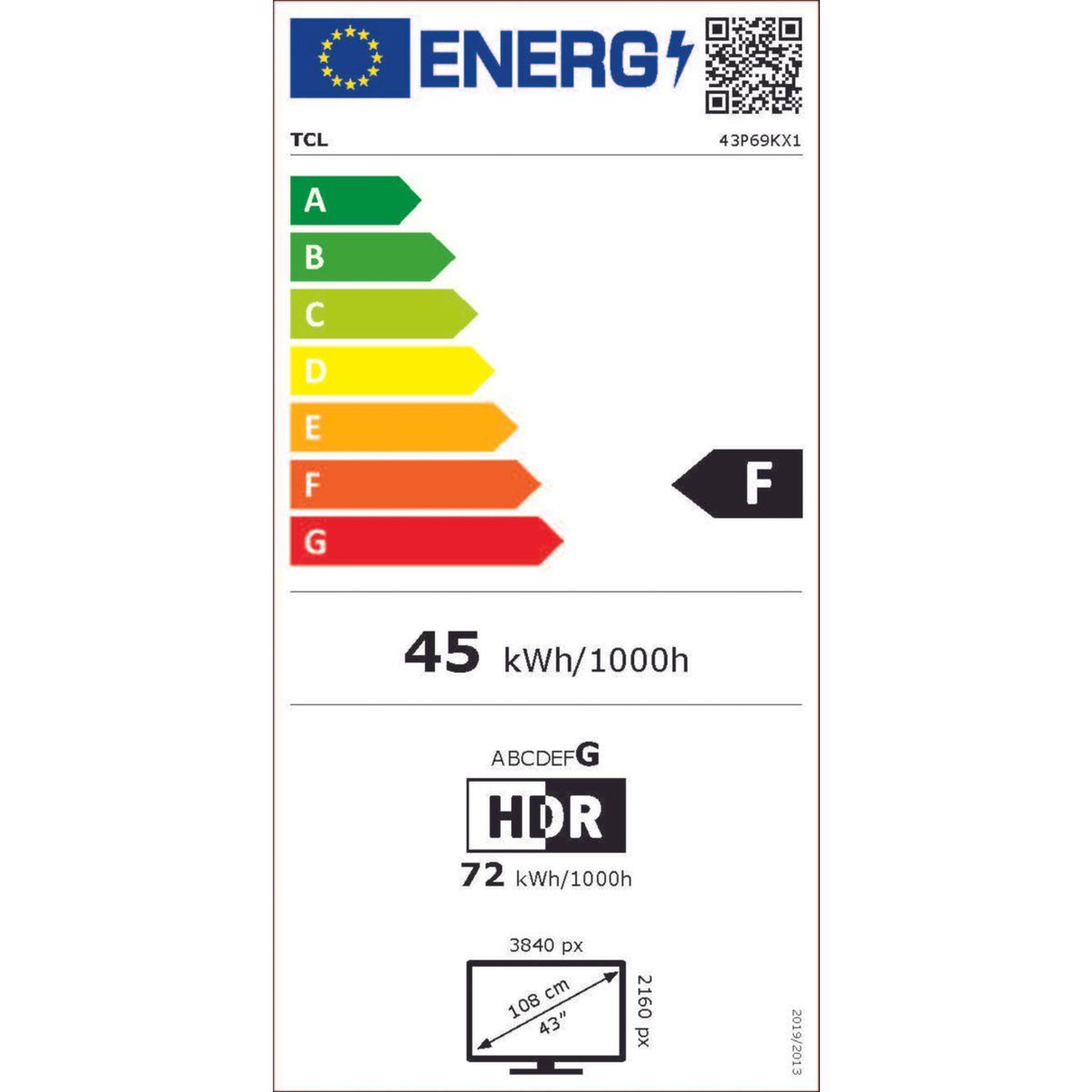 Voir la diapositive 6 : TCL TV LED 43P69K 2025 - 43 pouces ( 108 cm )