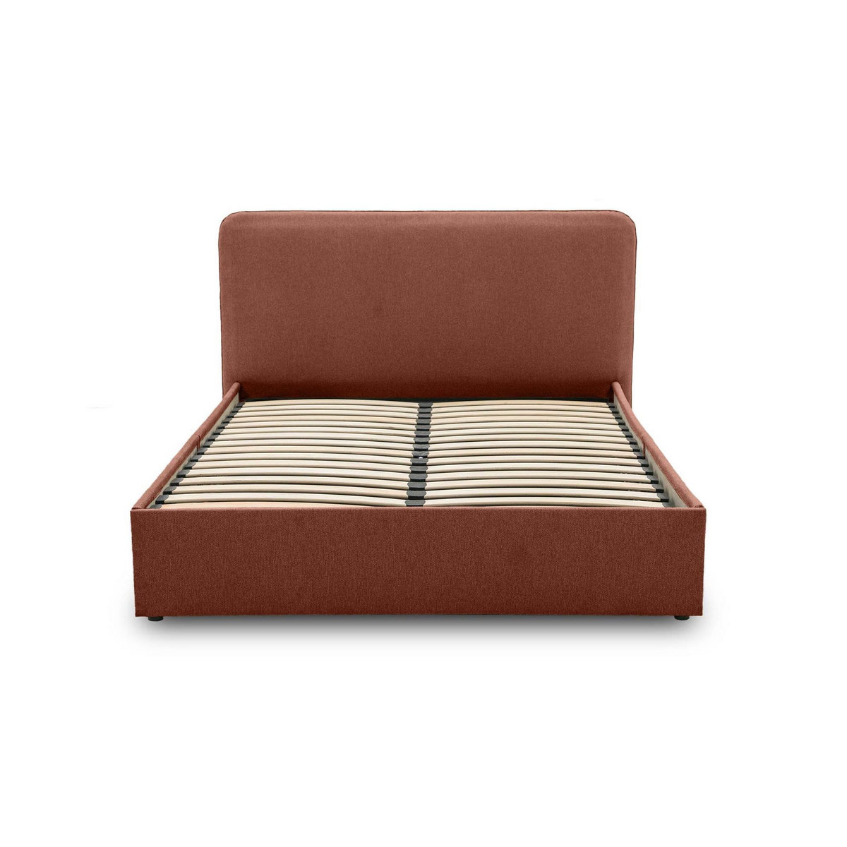 BEST MOBILIER Goyave - lit coffre - 160x200 - en tissu - sommier inclus
