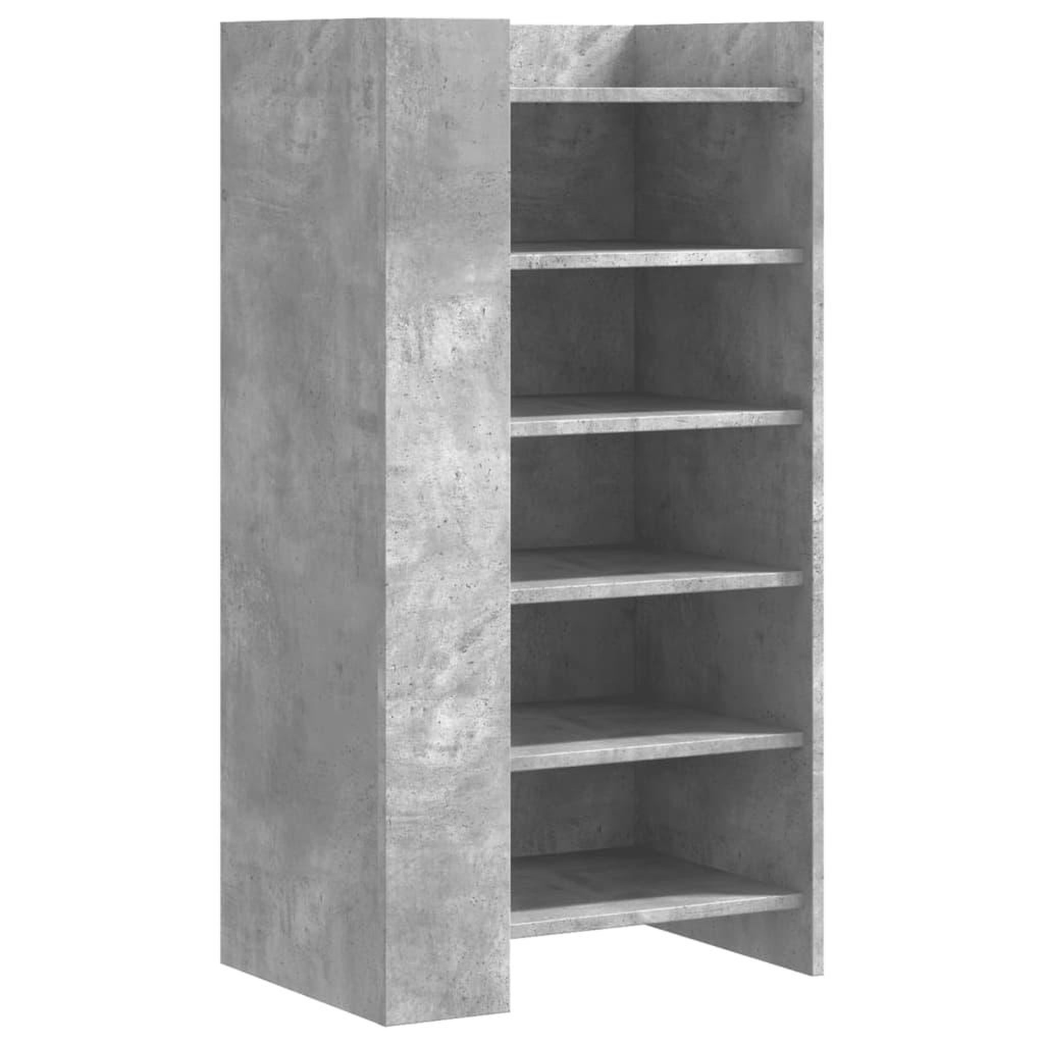 Voir la diapositive 2 : VIDAXL Armoire a chaussures gris beton 52x37,5x100cm bois d'ingenierie
