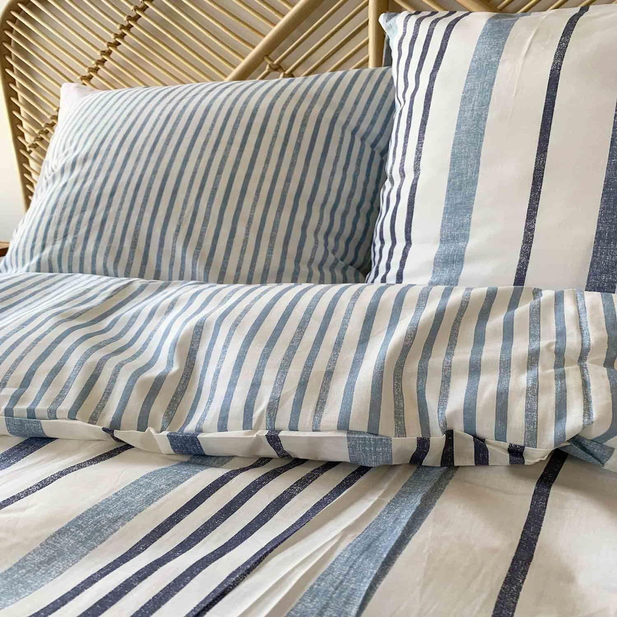 Home collection Parure housse de couette 100% coton lyocell 57fils calanque