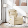 Voir la diapositive 1 : VIDAXL Fauteuil de massage inclinable Creme Tissu