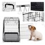 Voir la diapositive 4 : PAWHUT Cage de transport pour chien taille L dim. 76L x 48l x 55H cm métal noir