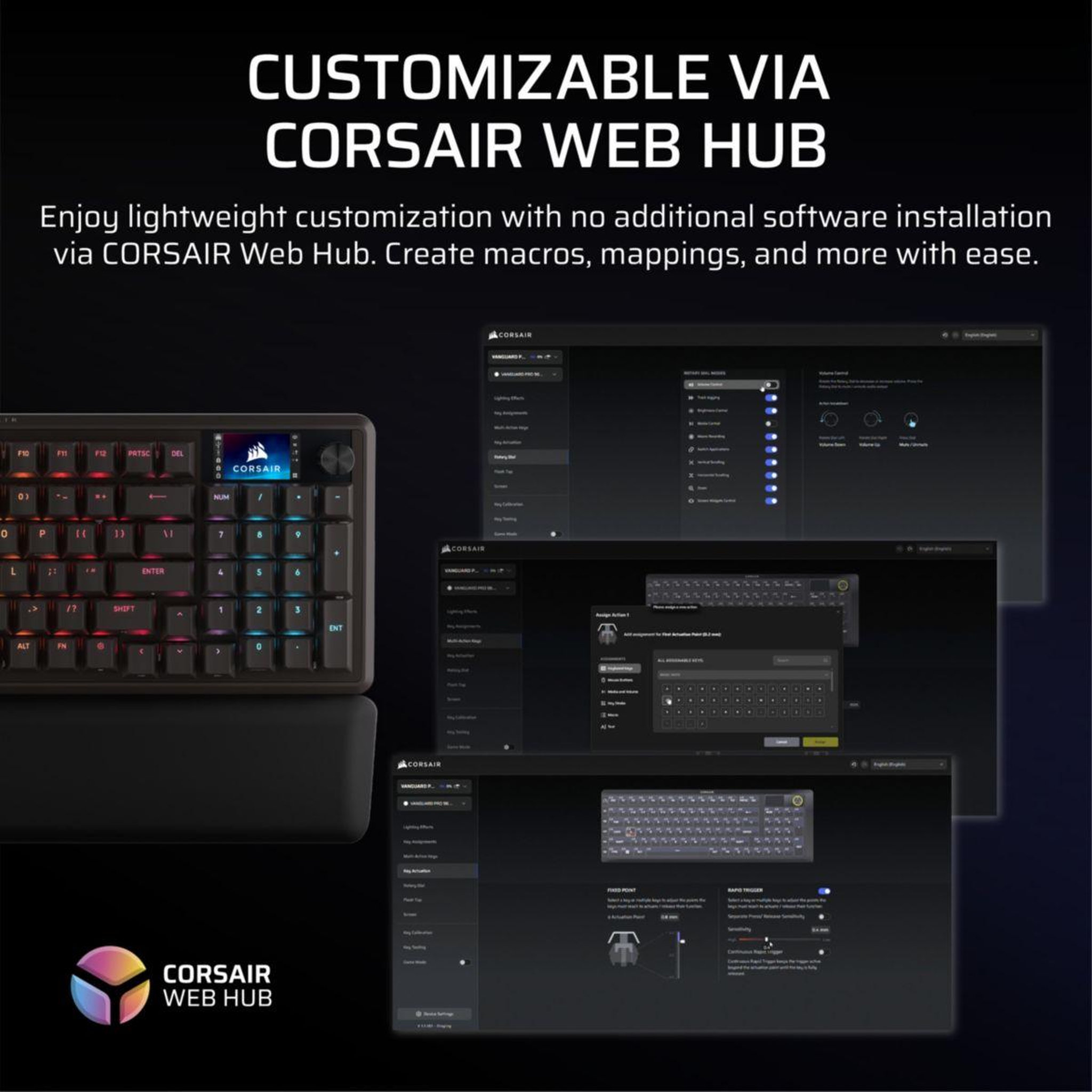 Voir la diapositive 2 : Corsair Clavier gamer vanguard pro one 96