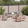 Voir la diapositive 3 : VIDAXL Salon de jardin 9 pcs avec coussins sapin de douglas solide
