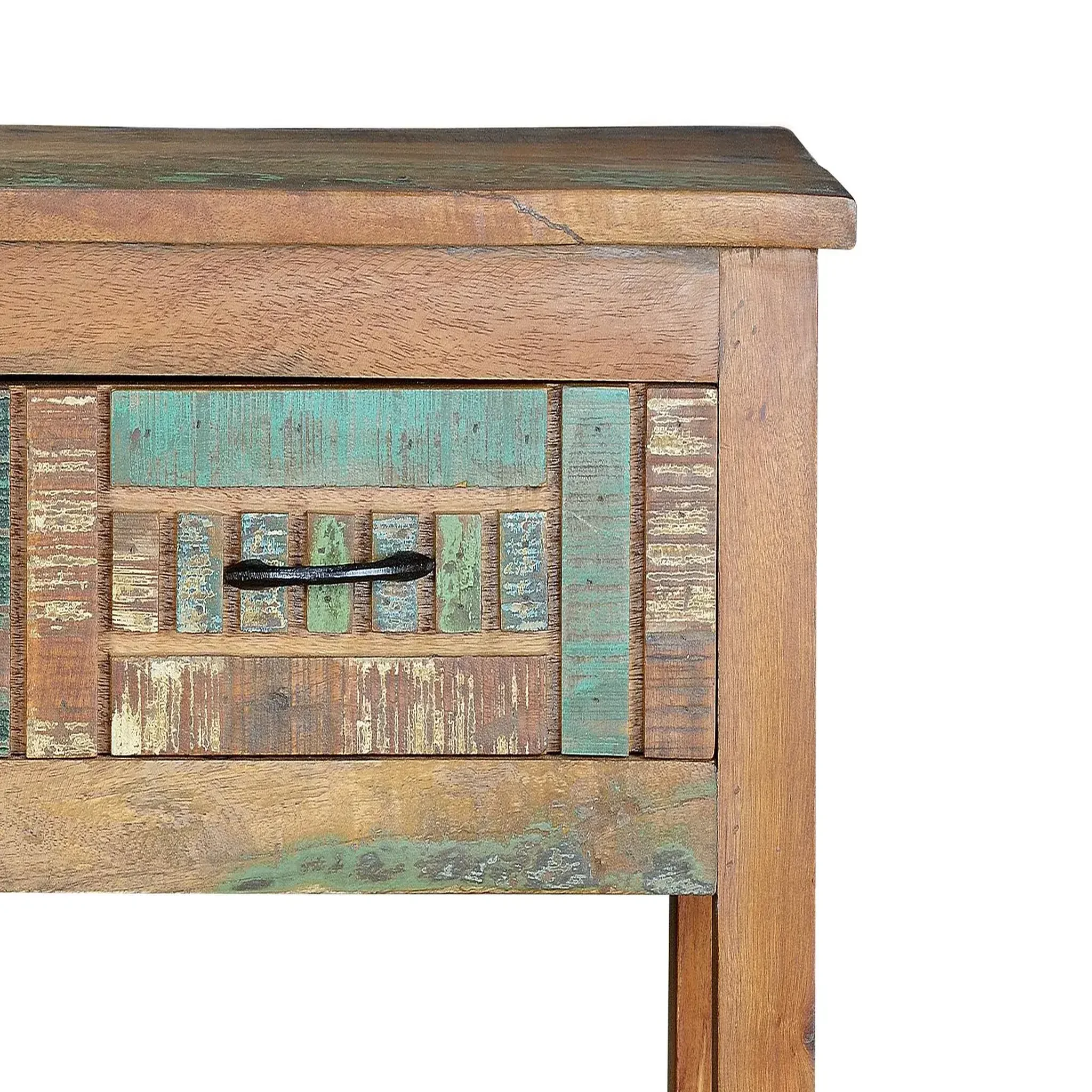Voir la diapositive 5 : GINER Y COLOMER SL Console en bois recyclé 105 cm style vintage industriel