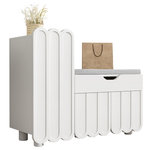 MERAX Meuble à chaussures 7 paires coloris blanc mdf