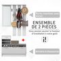 Voir la diapositive 4 : HOMCOM Ensemble de meubles d'entrée design contemporain : meuble chaussures, miroir et panneau porte-manteau panneaux de particules blanc
