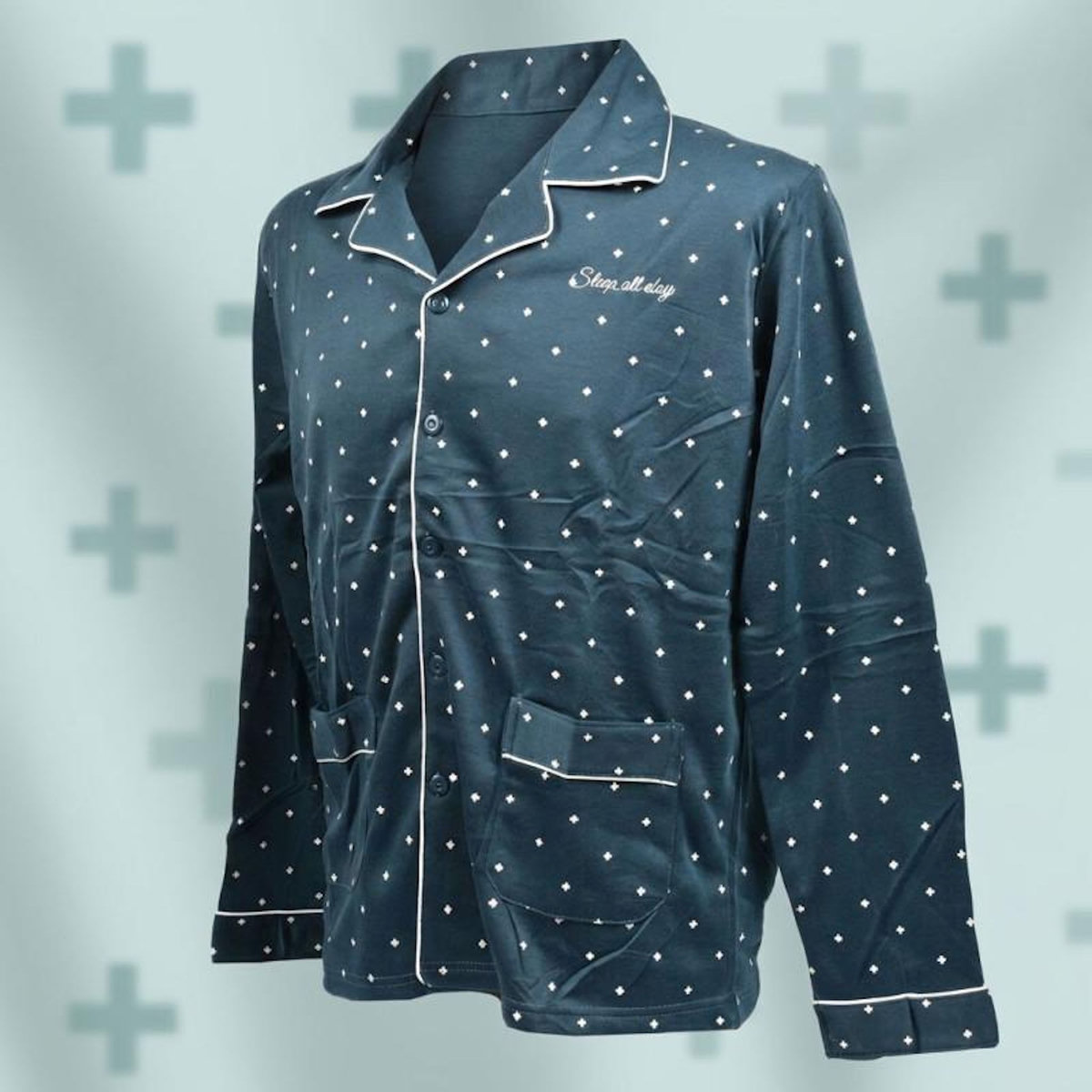 OZABI Pyjama Homme Long Boutonne Col Chemise Ultra Doux