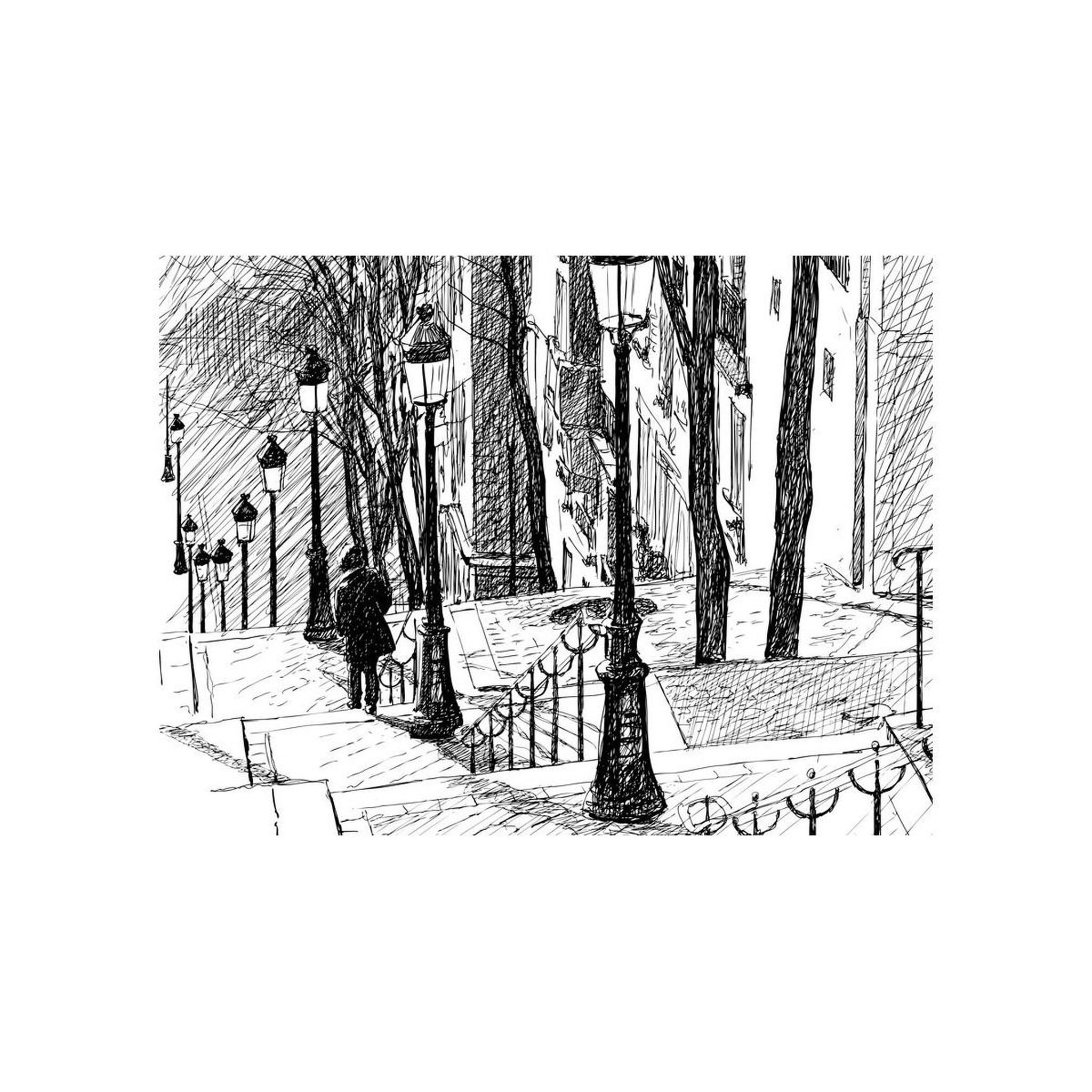 Voir la diapositive 2 : Paris Prix Papier peint  escaliers montmartre