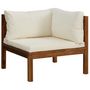 Voir la diapositive 3 : VIDAXL Salon de jardin 6 pcs avec coussin creme Bois d'acacia solide