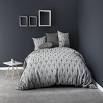 Home collection Parure housse de couette mucha. Coloris disponibles : Gris