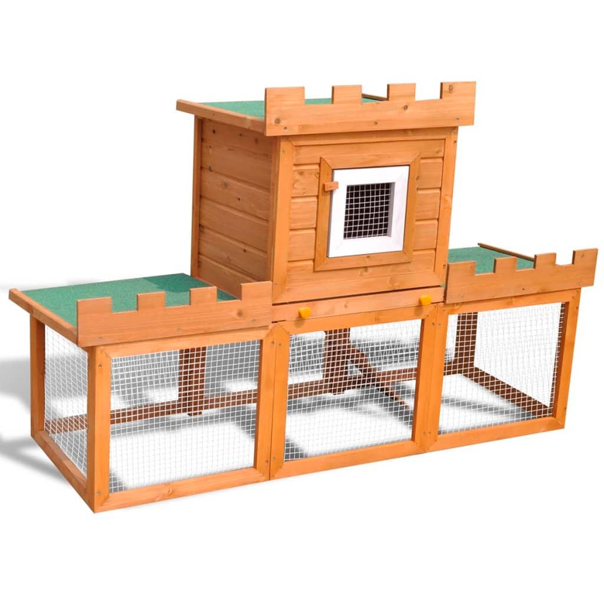 Voir la diapositive 2 : VIDAXL Clapier large d'exterieur avec 1 seule maison