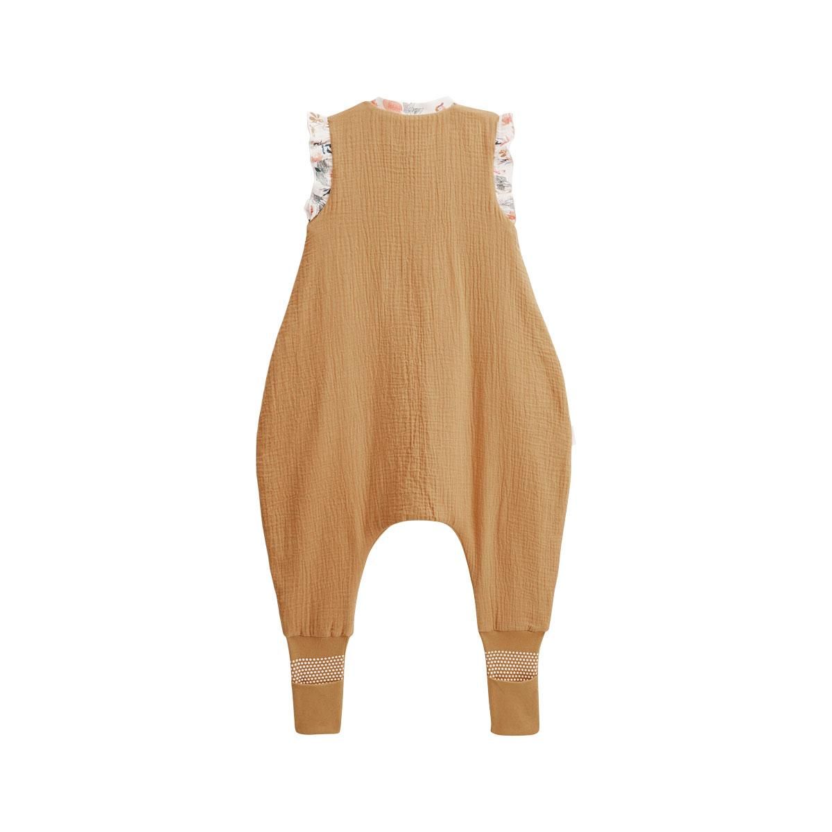 Petit Béguin Turbulette d'été en gaze de coton avec pieds retroussables Flamingo