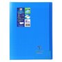 CLAIREFONTAINE Cahier piqué 21x29,7cm 96 pages grands carreaux Seyes Koverbook bleu clair transparent