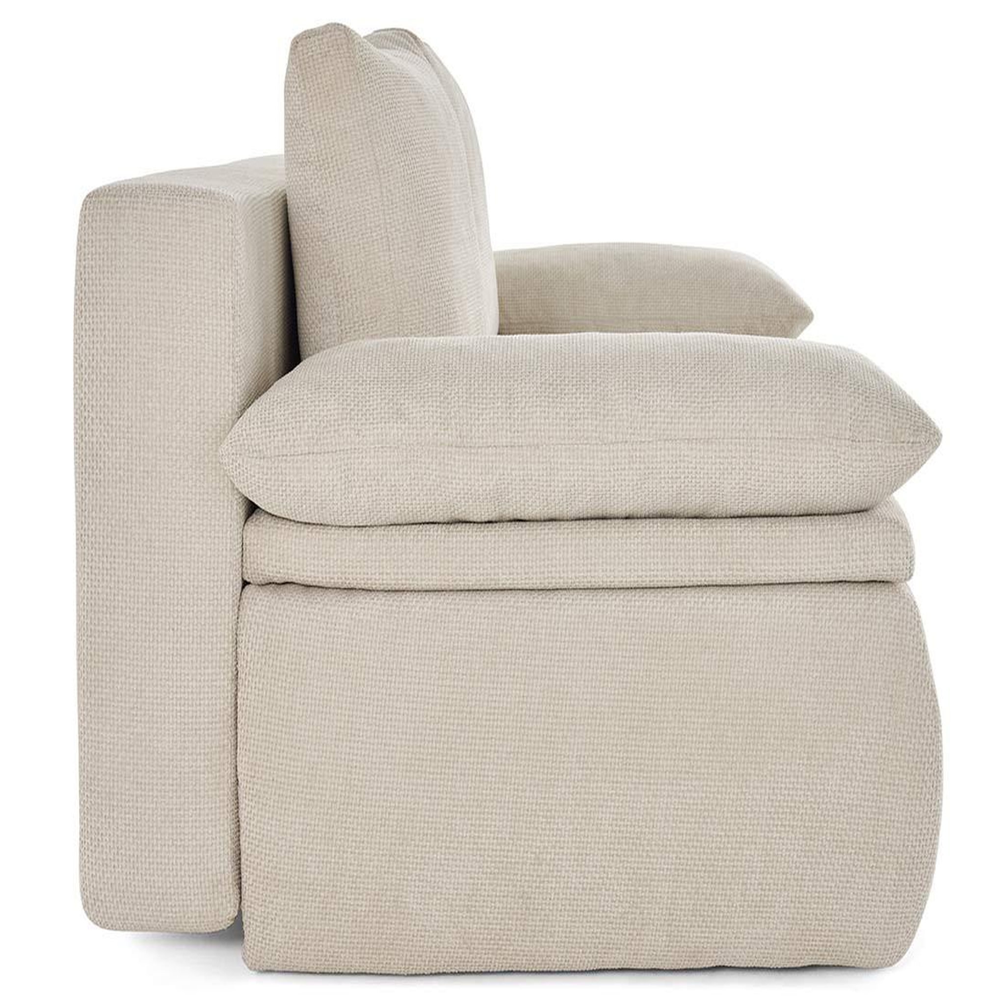 Voir la diapositive 6 : BEST MOBILIER Kurt - canapé 3 places convertible avec coffre en velours texturé