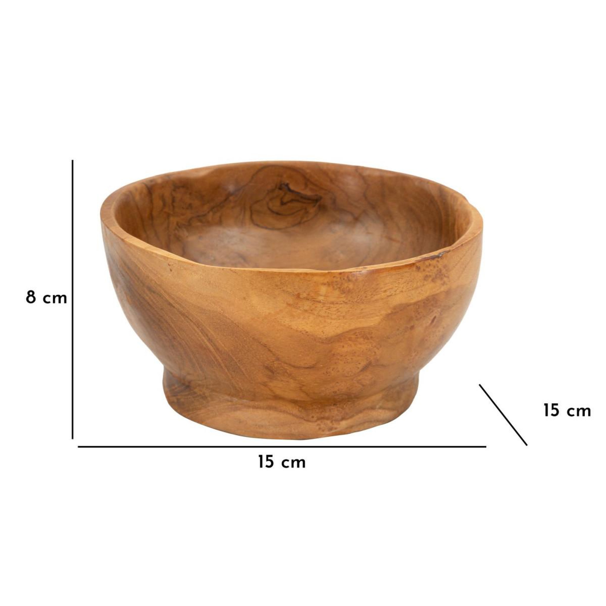 Voir la diapositive 6 : Paris Prix Vide-poche en teck  butot  15cm naturel