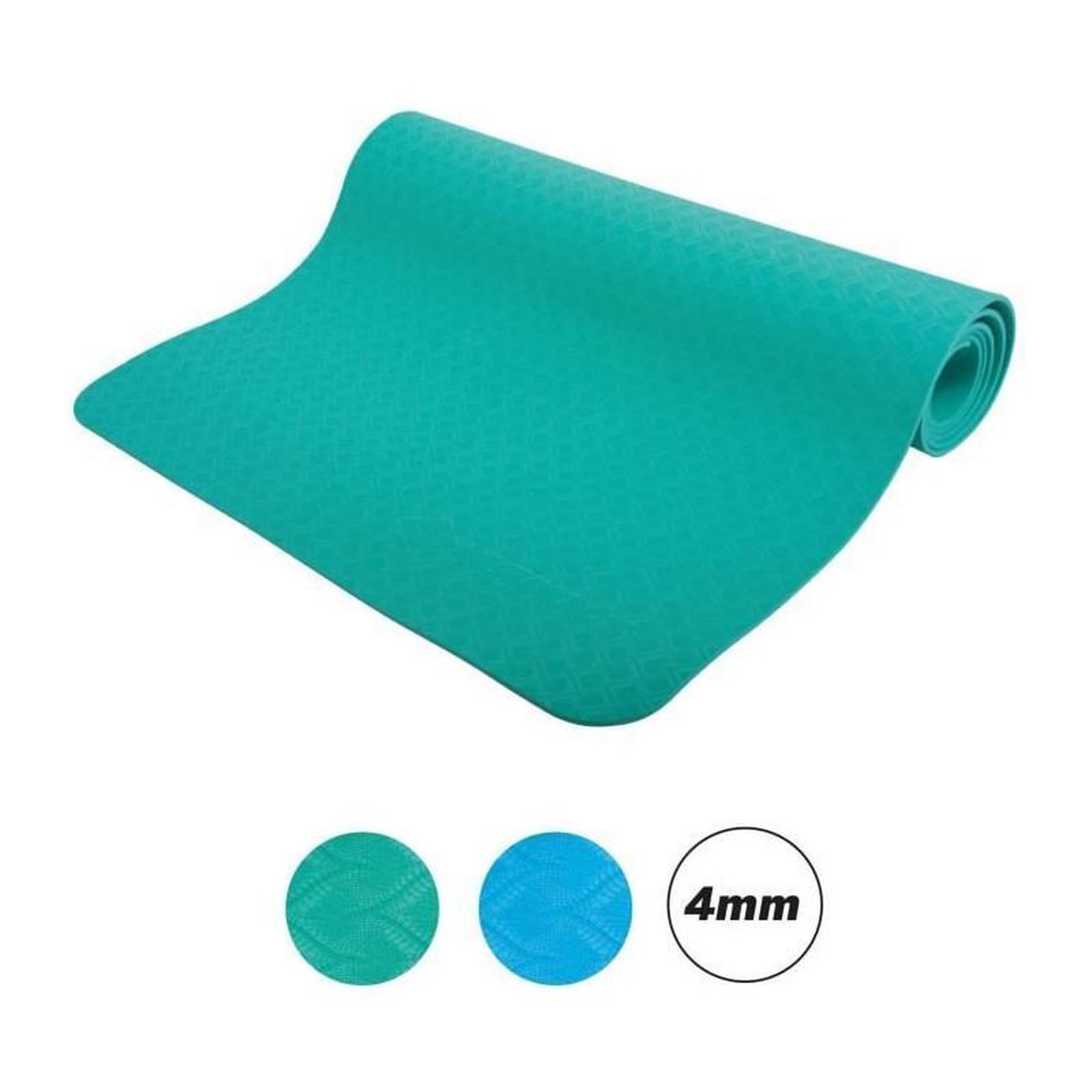 Voir la diapositive 2 : SCHILDKROT Tapis de yoga - Schildkröt - 183 cm - Bleu - Epaisseur 4 mm - Antidérapant