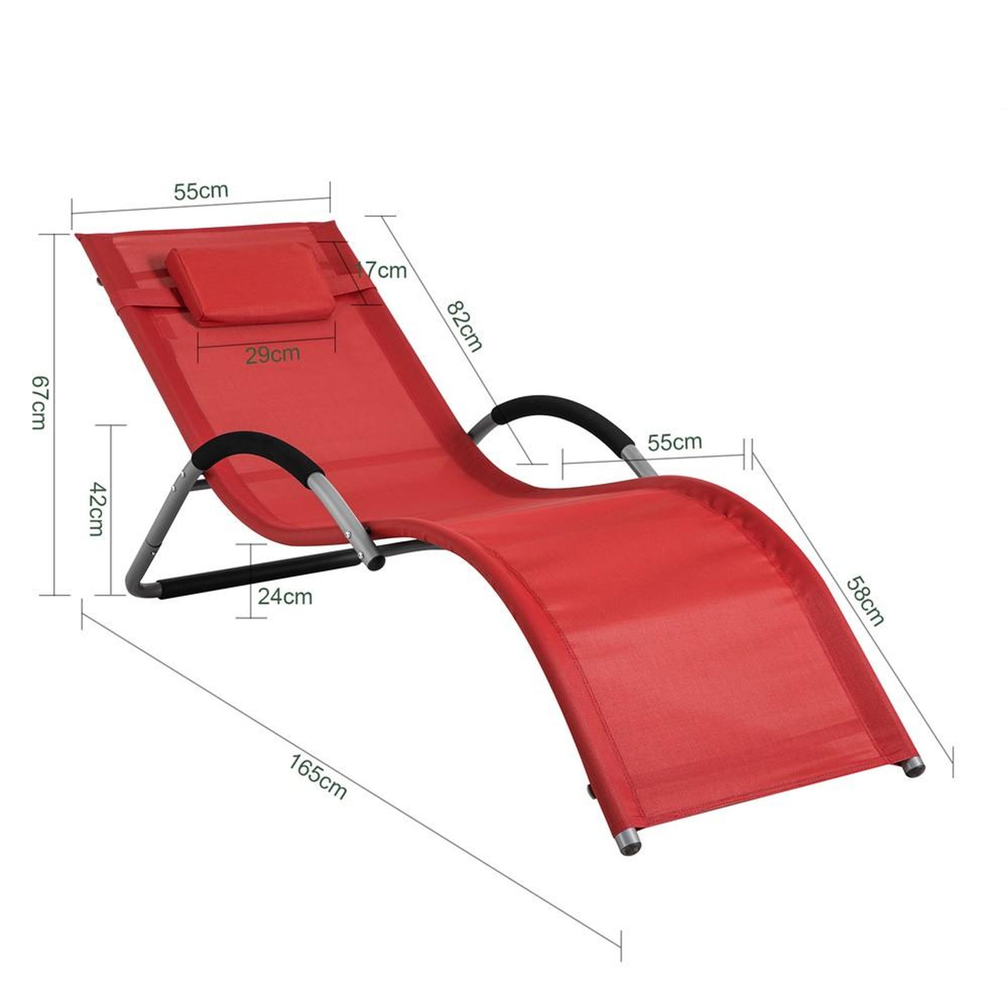 Voir la diapositive 3 : SOBUY SoBuy - Chaise Longue Portable - Moderne - OGS38