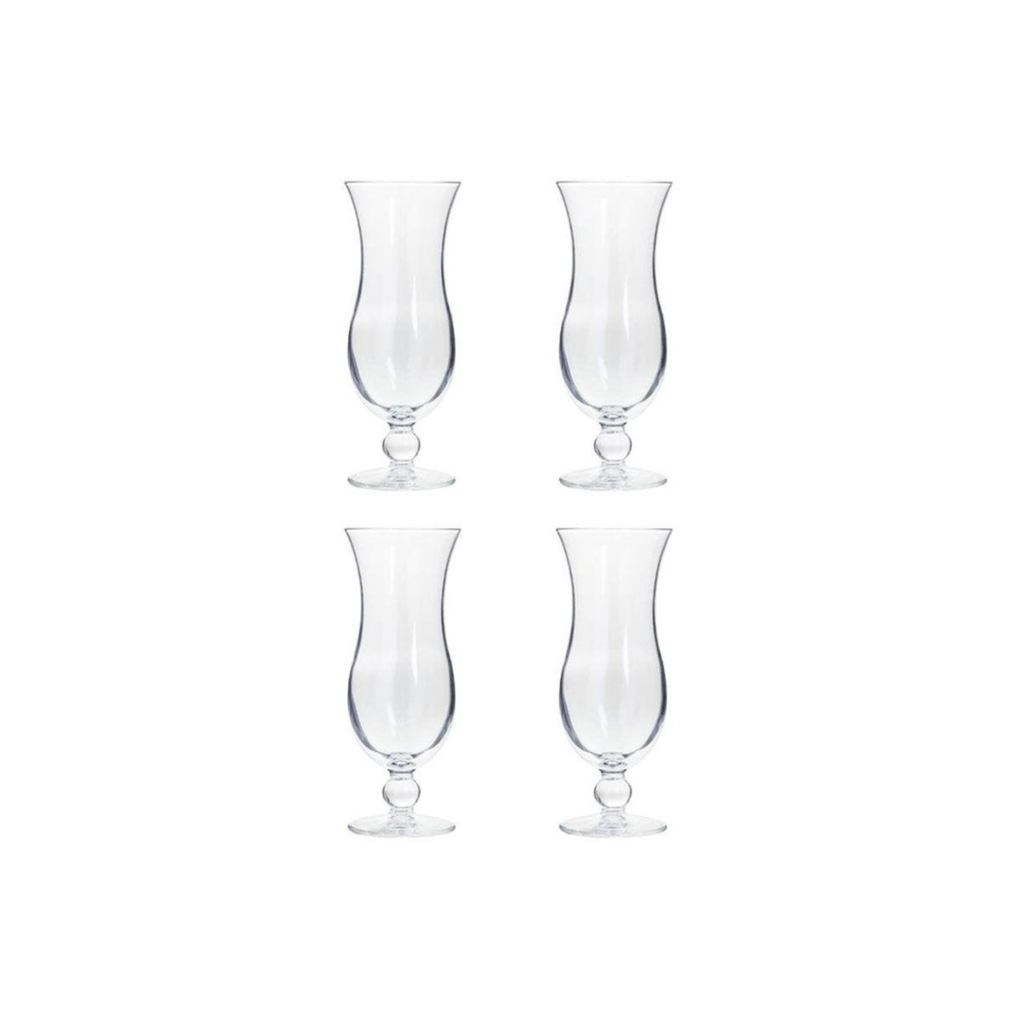 Voir la diapositive 1 : SECRET DE GOURMET Lot de 4 verres à cocktails  blue hawai  44cl transparent