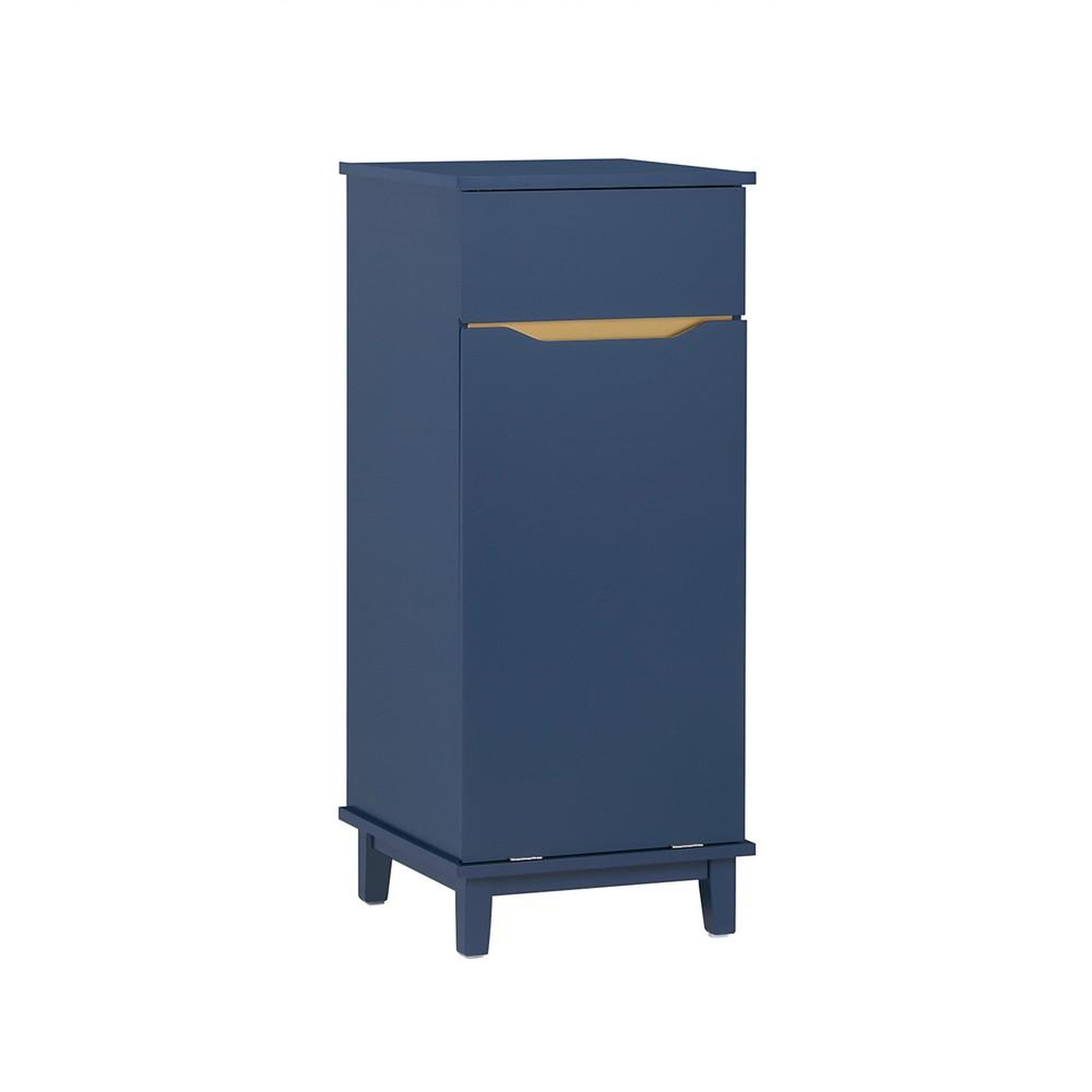 SOBUY SoBuy - Meuble De Buanderie à un tiroir - Bleu Foncé - 40x40x96cm - Moderne - BZR114-B