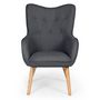 Voir la diapositive 3 : Paris Prix Fauteuil Scandinave  Aimee  67cm Gris Foncé