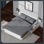 Voir la diapositive 3 : Lit avec rangements 140x190 cm, 2 tiroirs et tête de lit CAMA