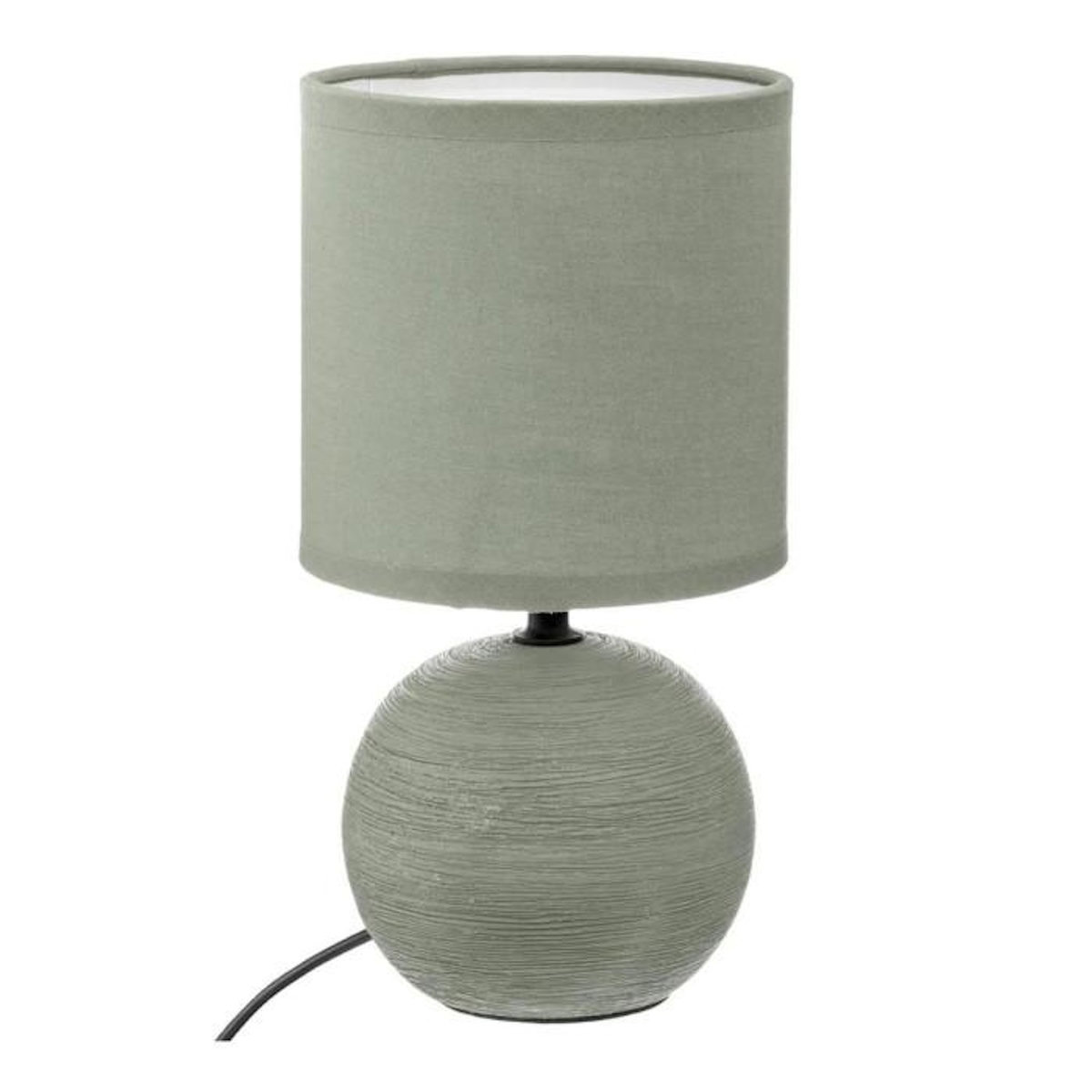 ATMOSPHERA Lampe à Poser Céramique  Boule  25cm Vert Kaki