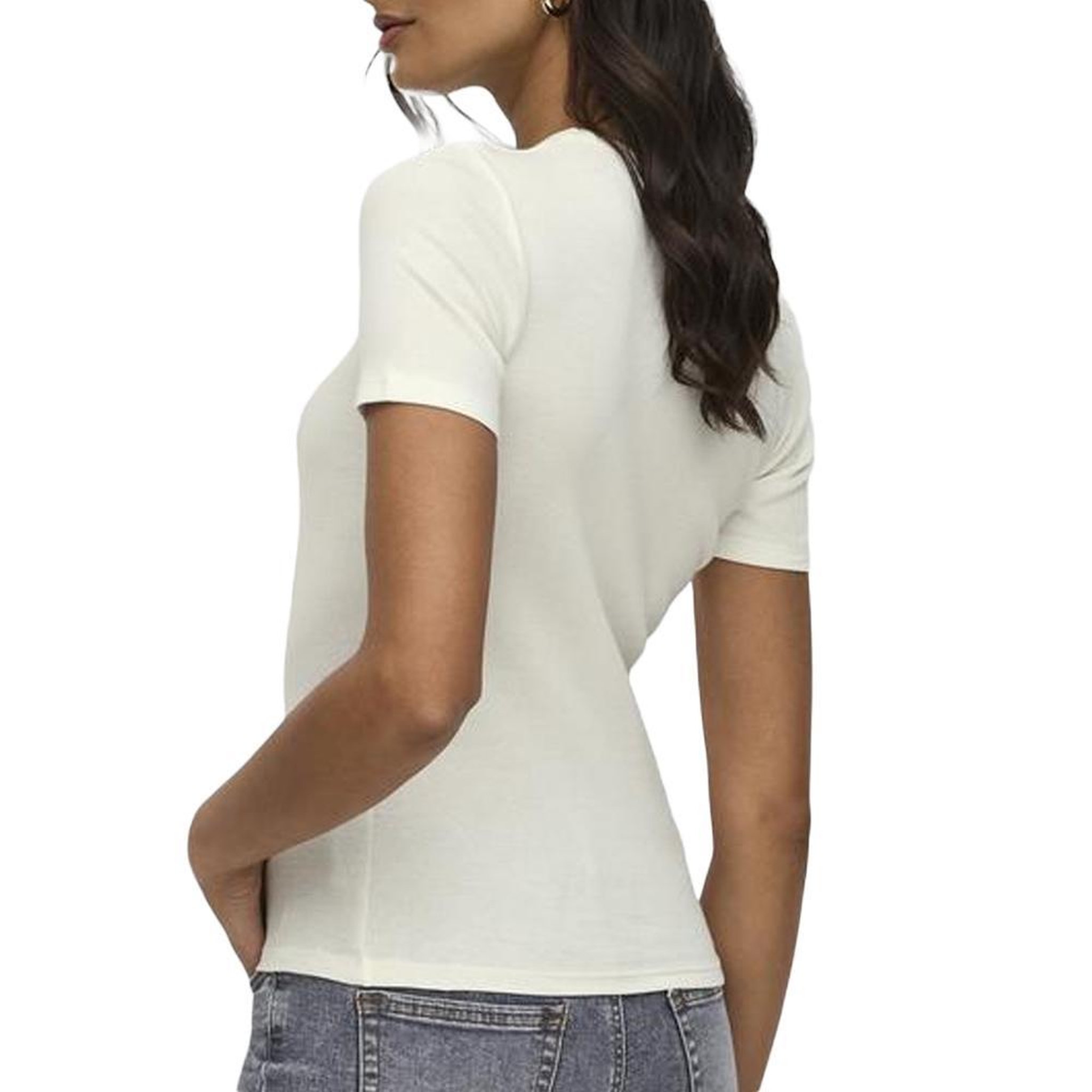 Voir la diapositive 2 : JACQUELINE DE YONG T-Shirt Blanc Femme JDY Lucky