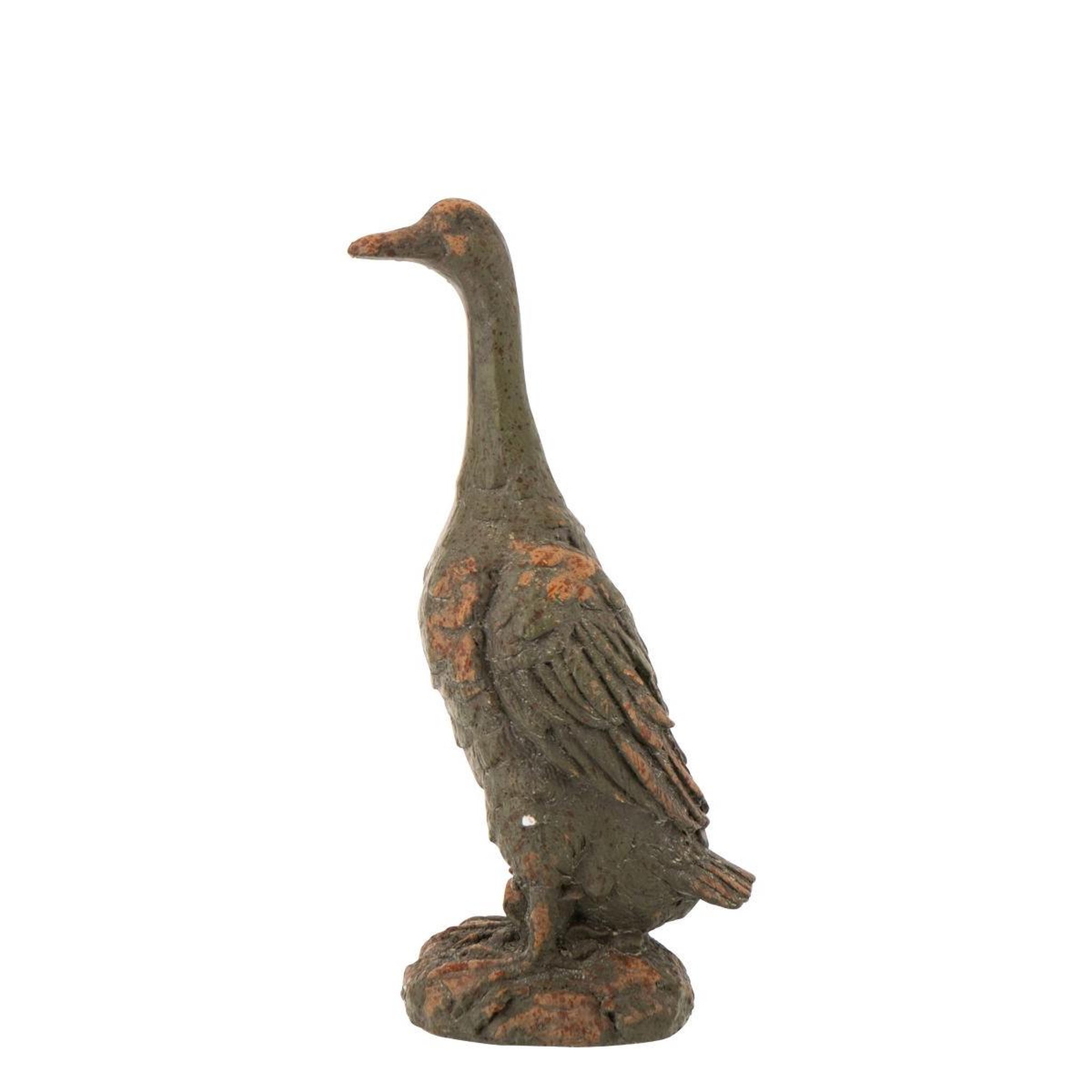 Voir la diapositive 2 : J-LINE Statue canard d'extérieur  antik  55cm vert foncé