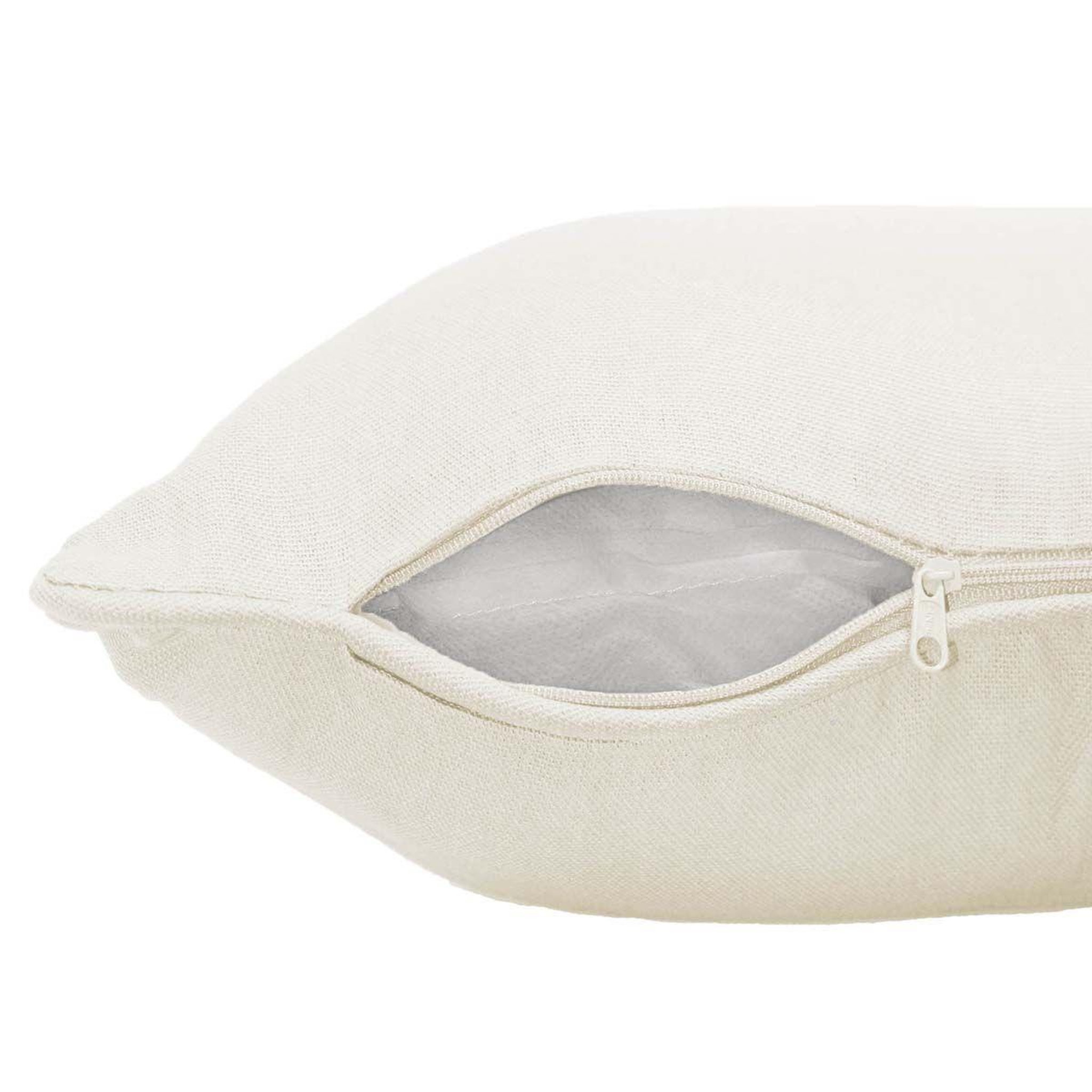 Voir la diapositive 2 : Douceur d'Intérieur Housse de coussin  panama  40x40cm naturel