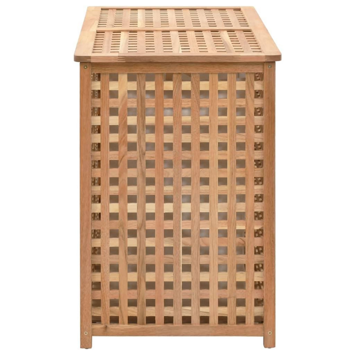 VIDAXL Coffre a linge 87,5x46x67 cm Bois de noyer massif