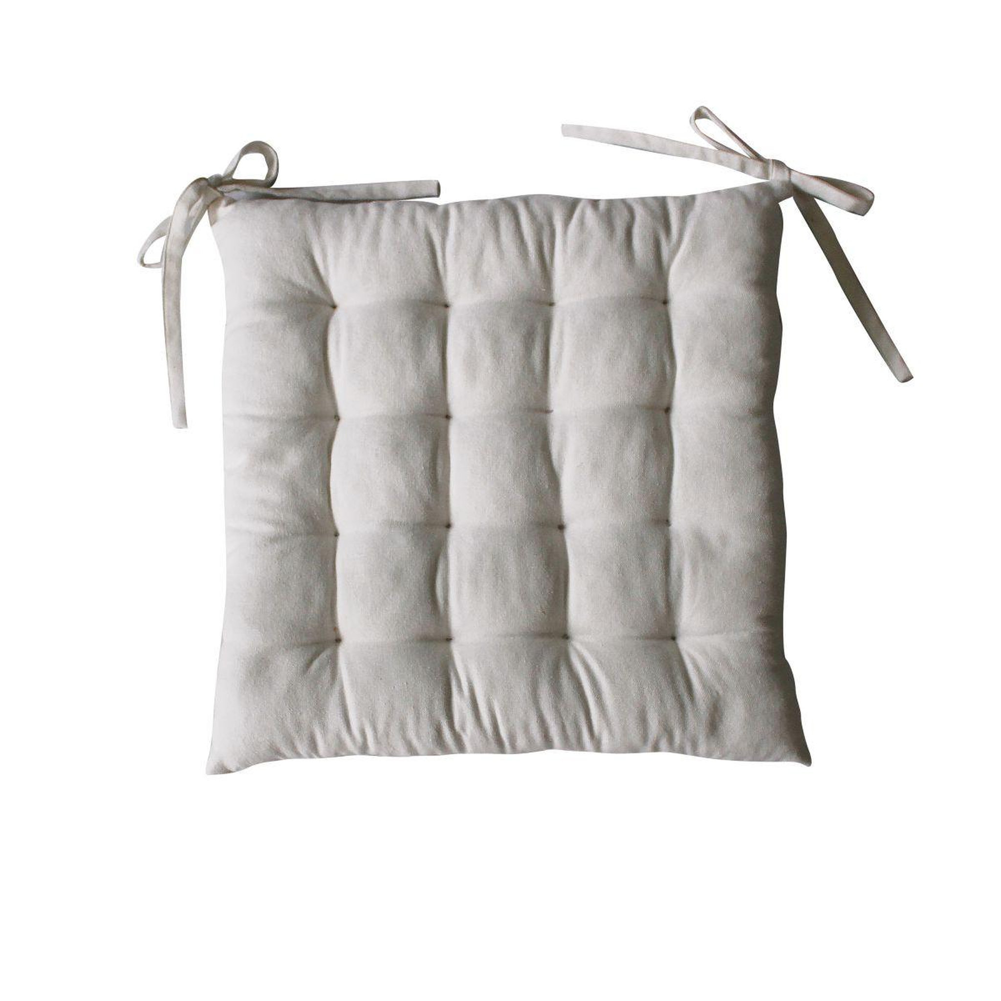 Voir la diapositive 2 : ENJOY HOME Galette de Chaise Piquée  Dune  38x38cm Écru