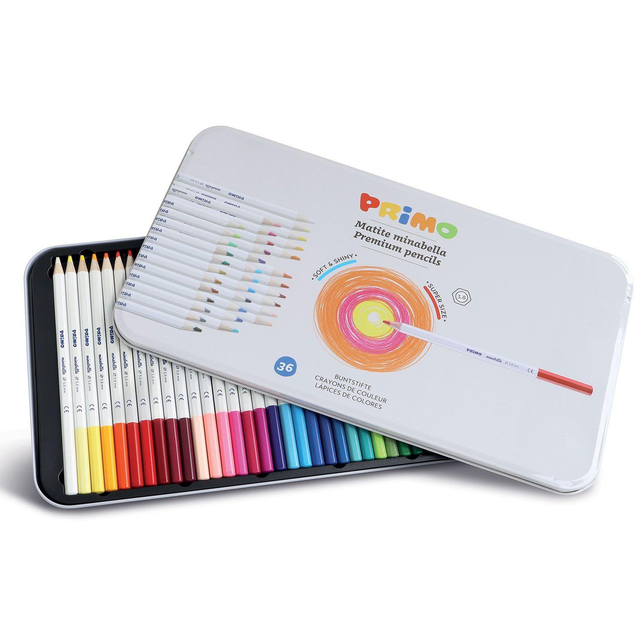 Voir la diapositive 1 : PRIMO 36 crayons de couleur minabella