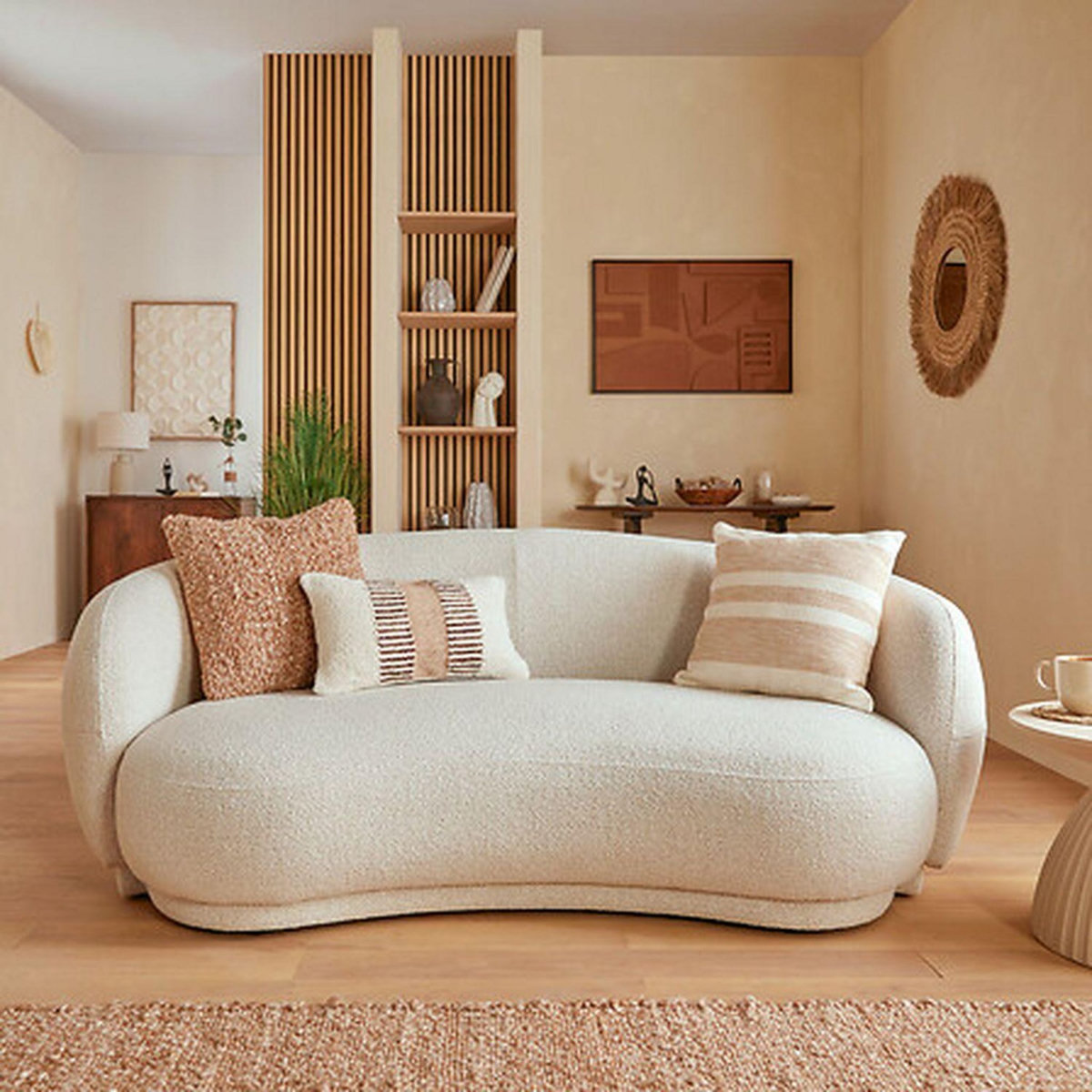 ATMOSPHERA Canapé fixe 2 places NESKY - Blanc