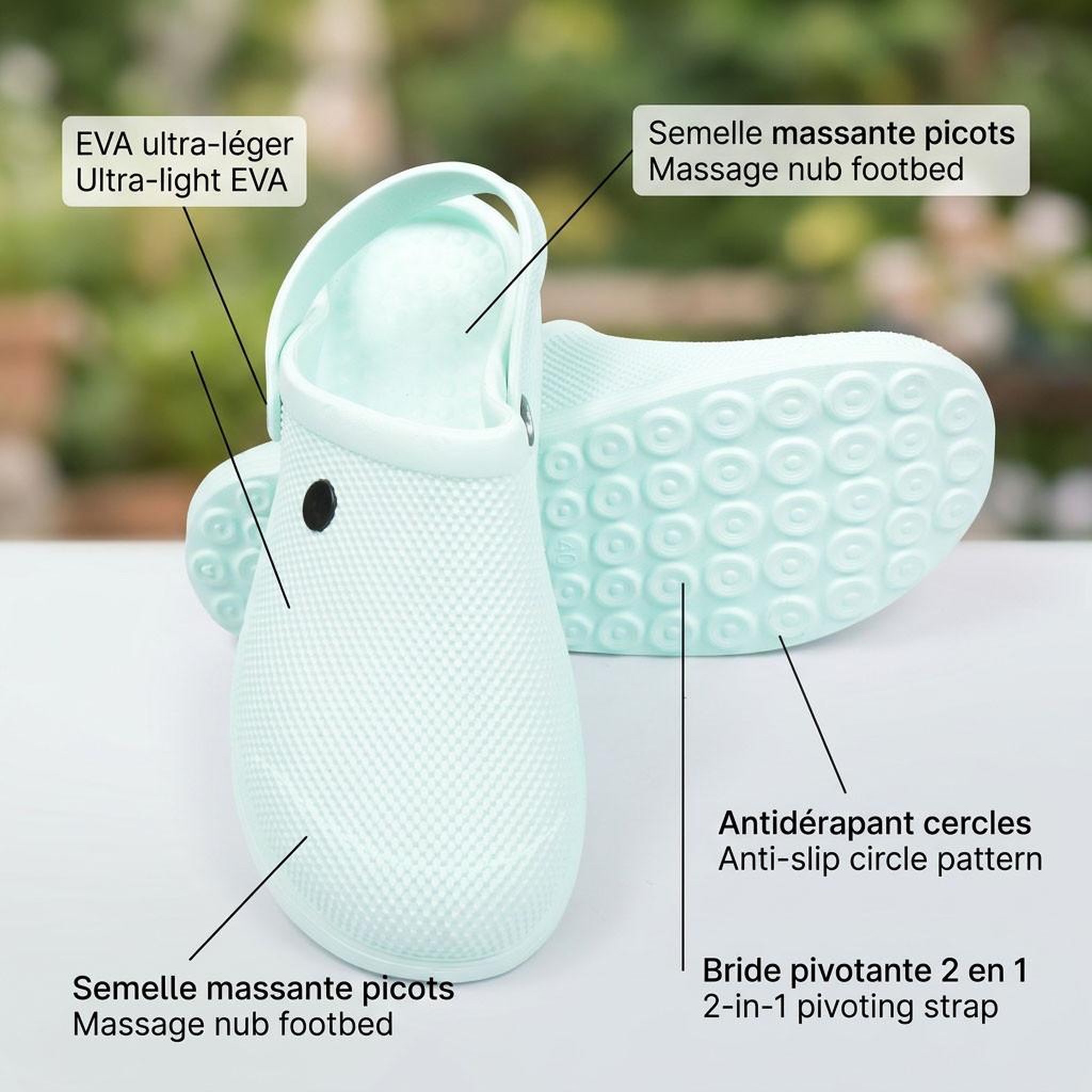Voir la diapositive 4 : OZABI OZABI Sabot EVA Nid Abeille 4 Coloris Femme