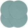 Voir la diapositive 1 : VIDAXL Napperons 4 pcs Vert Plain 38 cm Rond Coton