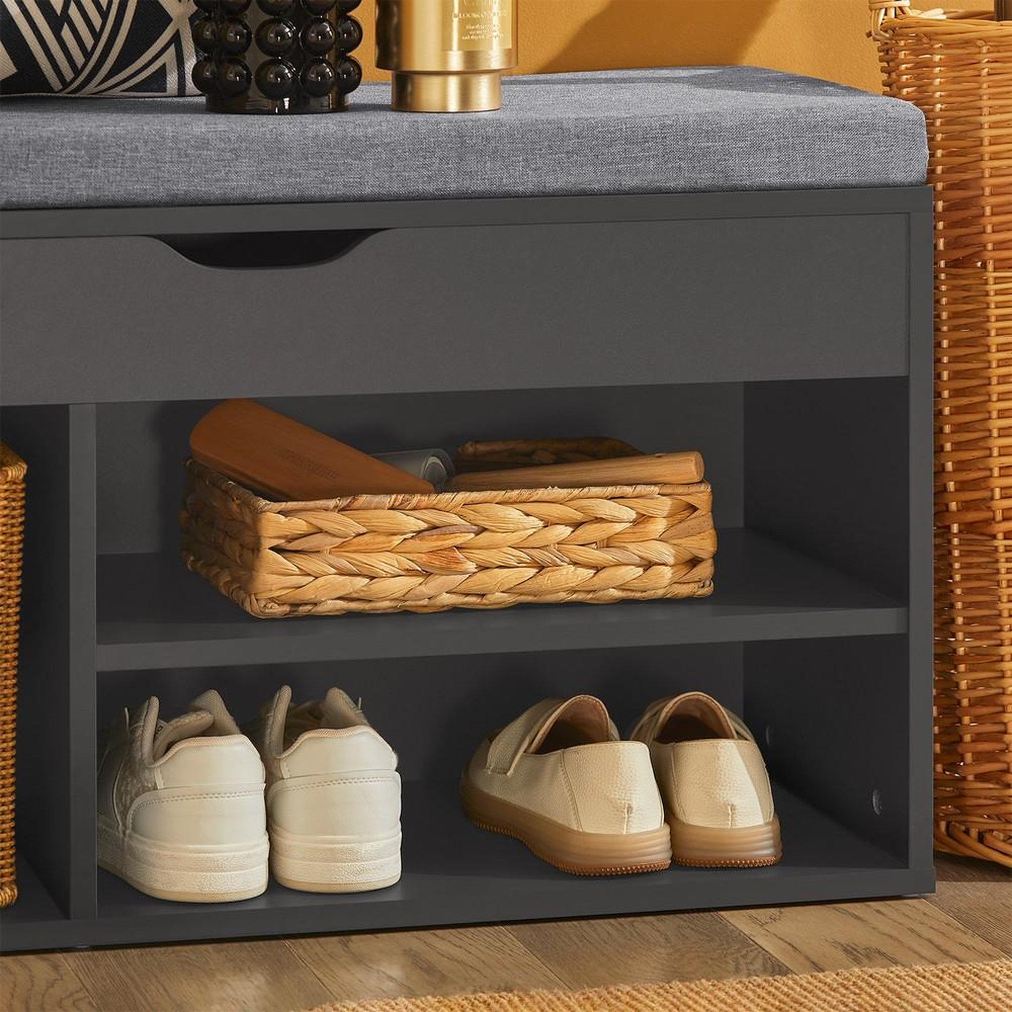 Voir la diapositive 5 : SOBUY SoBuy - Banc de rangement à chaussures avec une porte - Moderne - FSR45