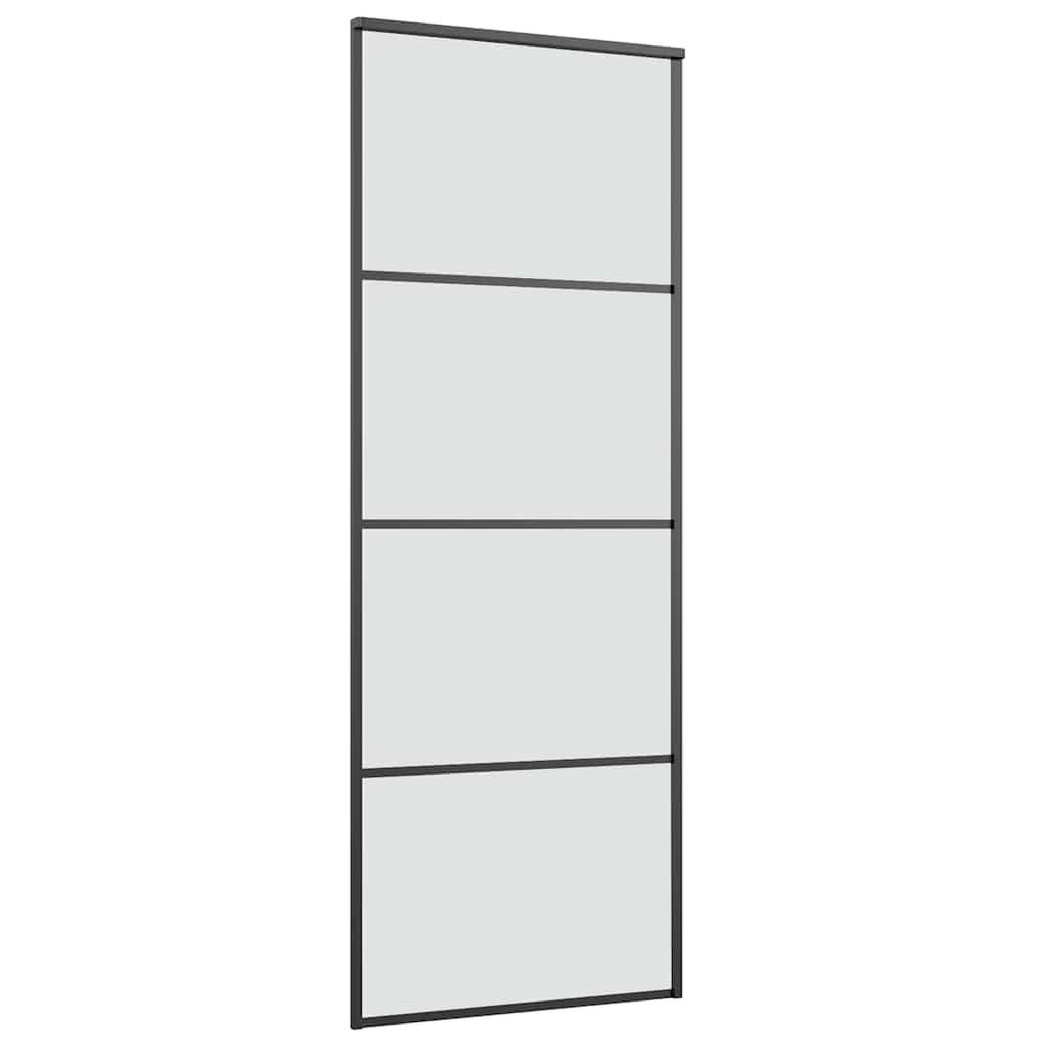 Voir la diapositive 4 : VIDAXL Porte coulissante avec kit de quincaillerie 76x205 cm Verre ESG