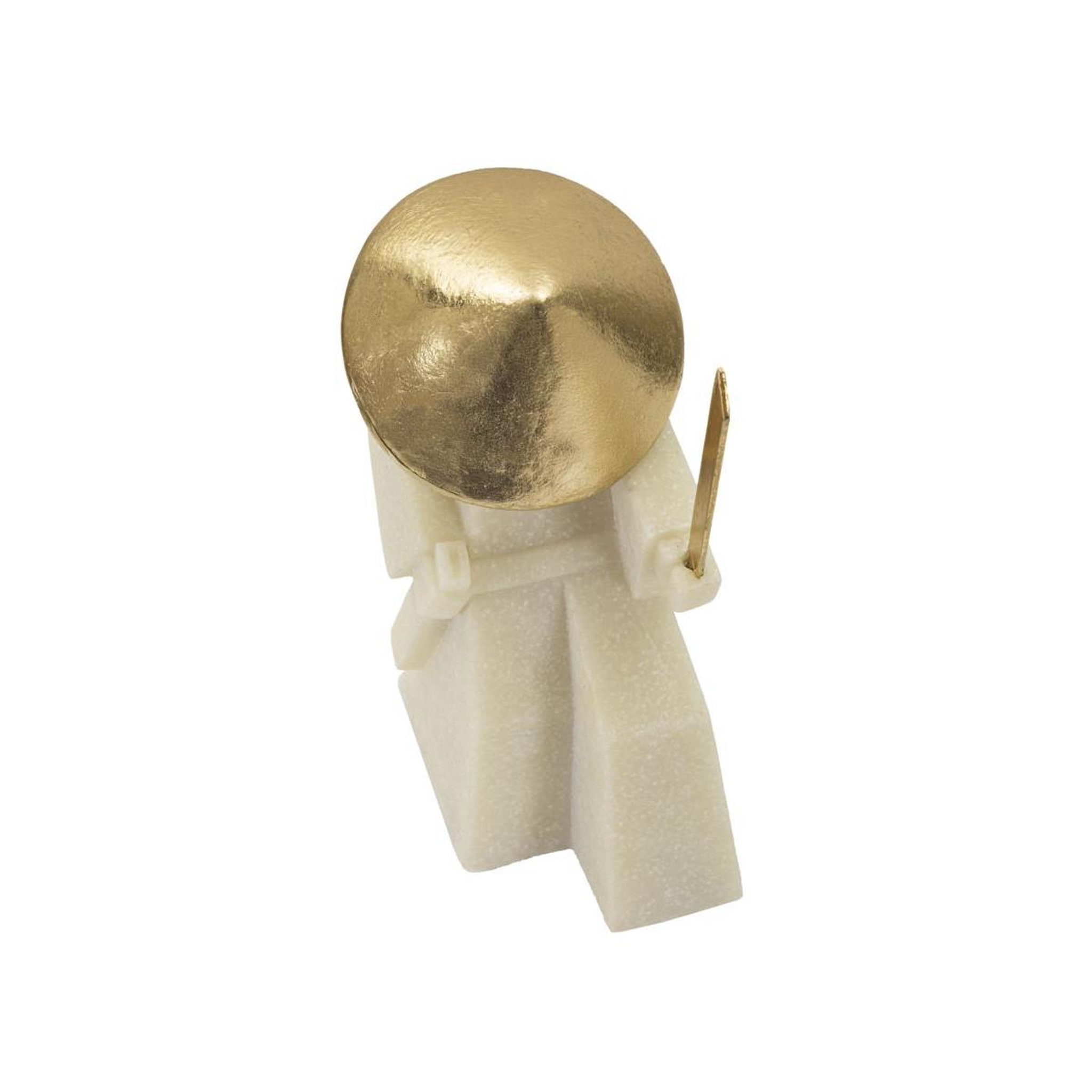 Voir la diapositive 4 : Paris Prix Statuette déco samouraï  toku  24cm blanc & or