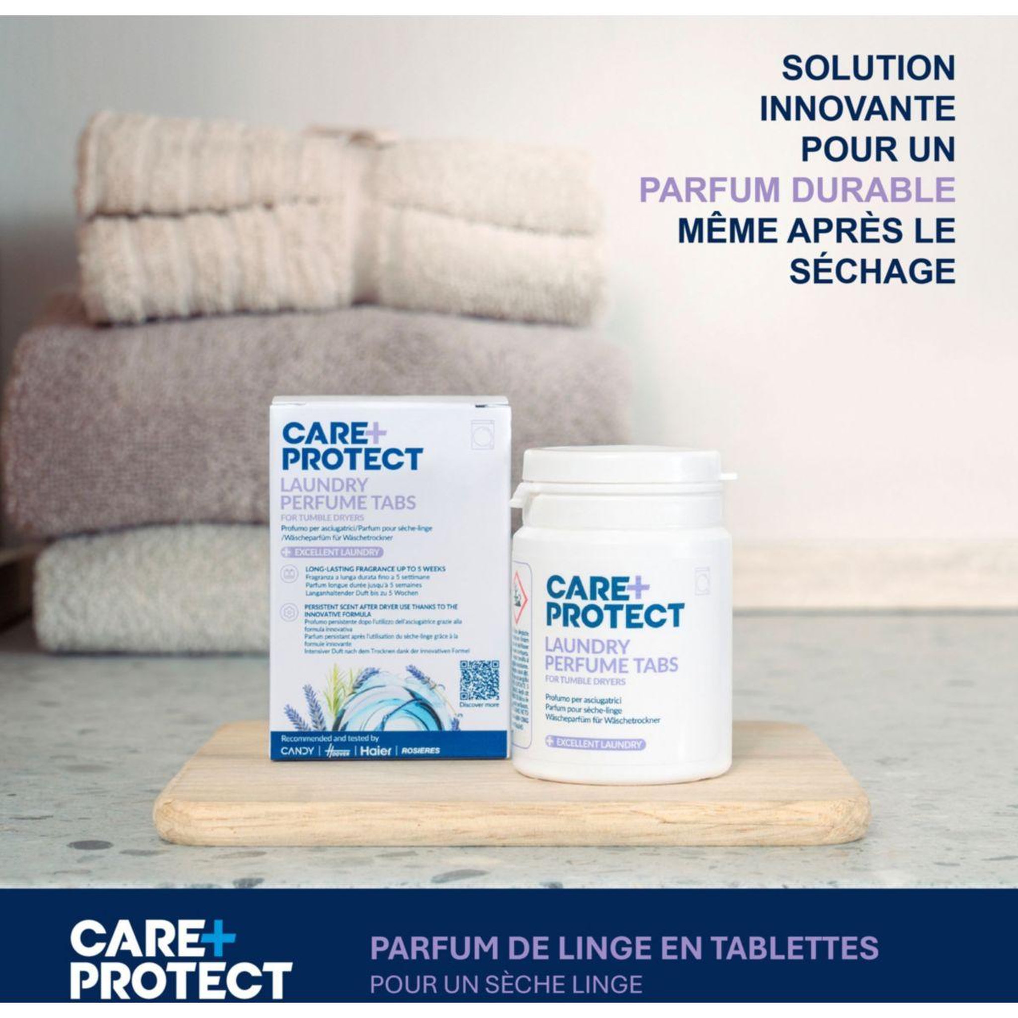 Voir la diapositive 3 : CARE PROTECT Tablettes parfumées pour le linge