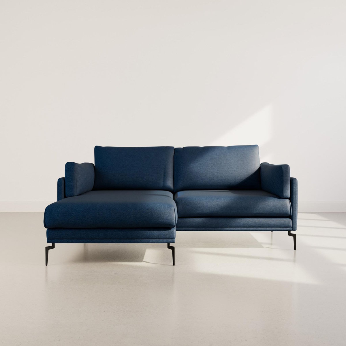 LISA DESIGN Carlos - canapé d'angle gauche 4 places ultra moelleux en tissu texturé